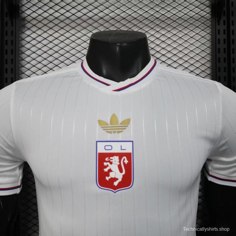 Player Version 25/26 Olympique Lyonnais Lyon White 50Th Anniversary Jersey