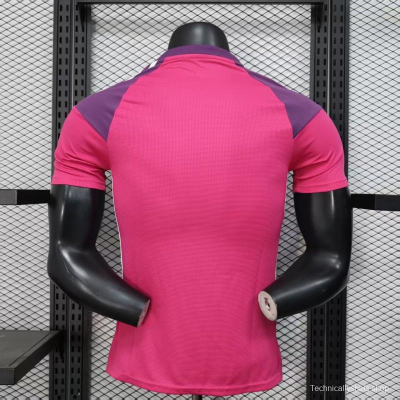 Player Version 25/26 Real Madrid Purple Pink with Geometric Wave Pattern Jersey