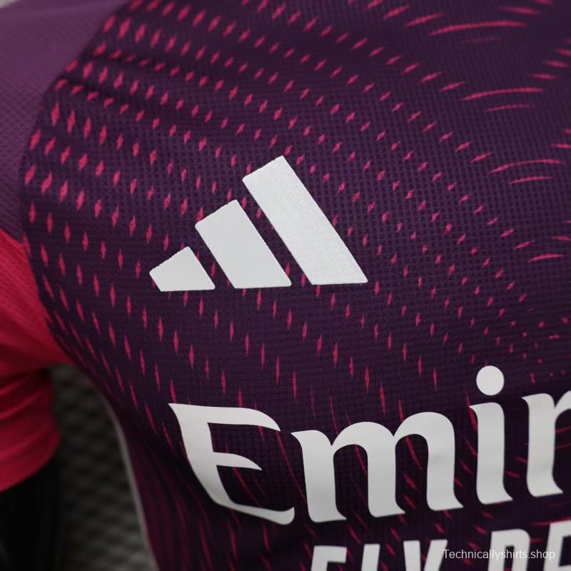 Player Version 25/26 Real Madrid Purple Pink with Geometric Wave Pattern Jersey