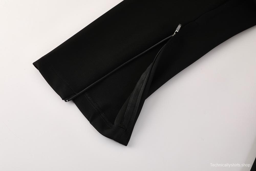 2025 Nike Orange/Black Full Hoodie Zipper Jacket +Long Pants