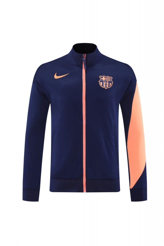 25/26 Barcelona Navy/Orange Full Zipper Jacket +Long Pants