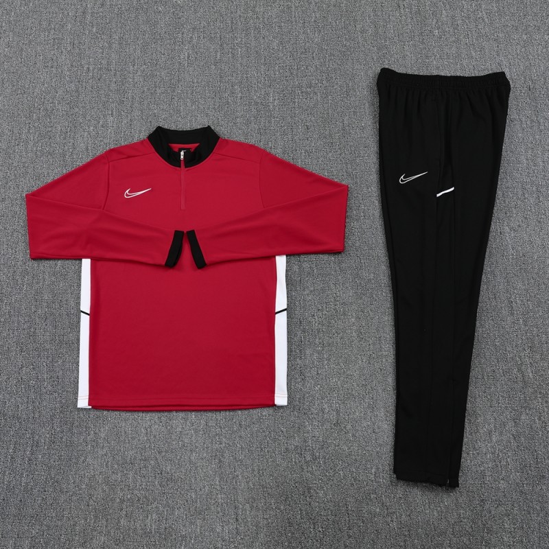 2025 Nike Red Full Hoodie Zipper Jacket +Long Pants