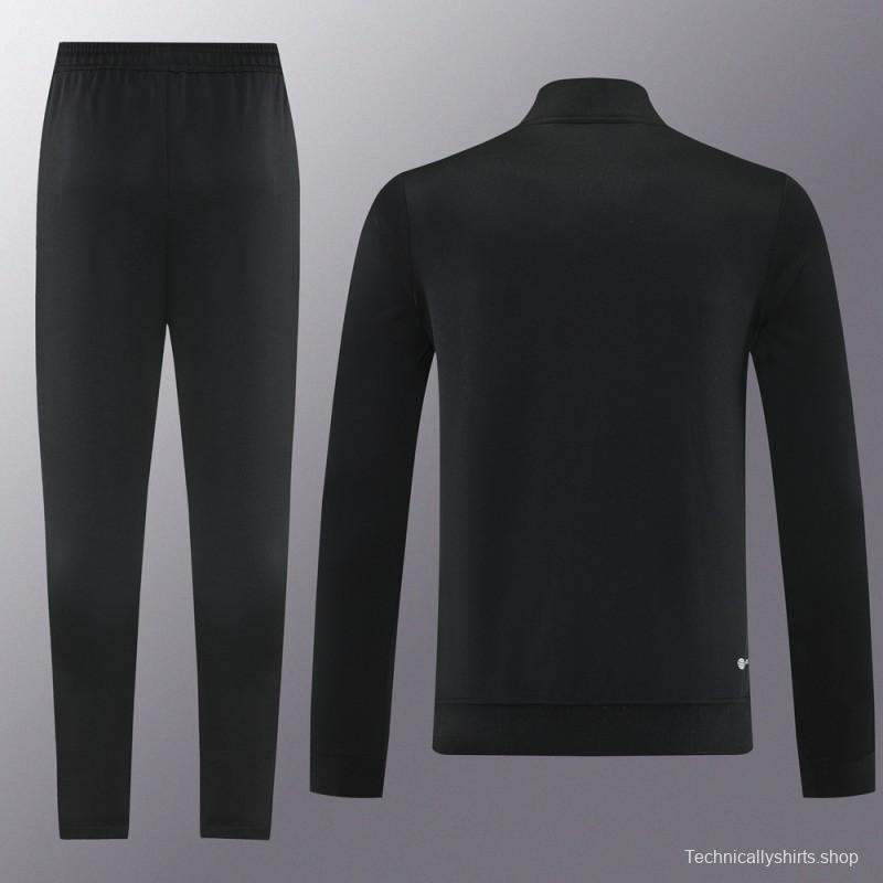 2025 Adidas Black/Grey Full Zipper Jacket +Long Pants