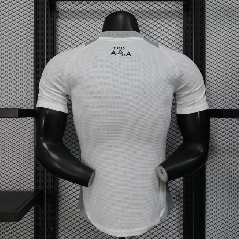 Player Version 2025 Algeria White with Traditional Pattern Jersey