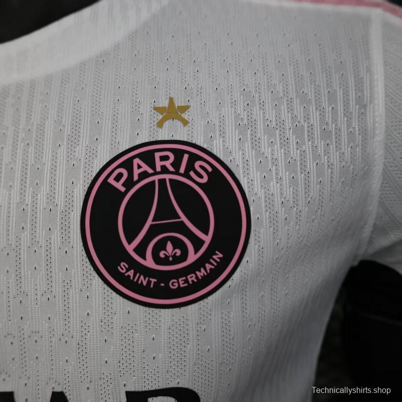 Player Version 25/26 Paris Saint-Germain White with Pink Trim Jersey