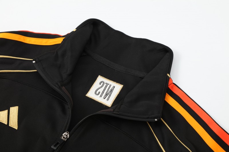 25/26 Arsenal Black Full Zipper Jacket + Long Pants