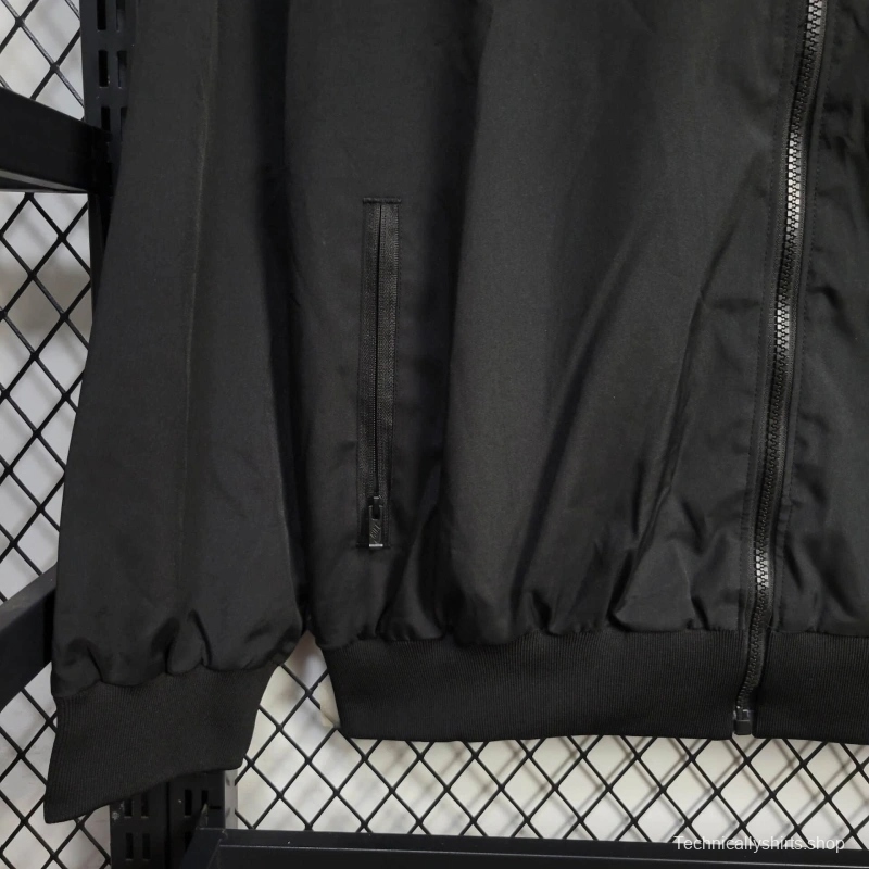 25/26 Manchester United Jacket Black/Red Windbreaker