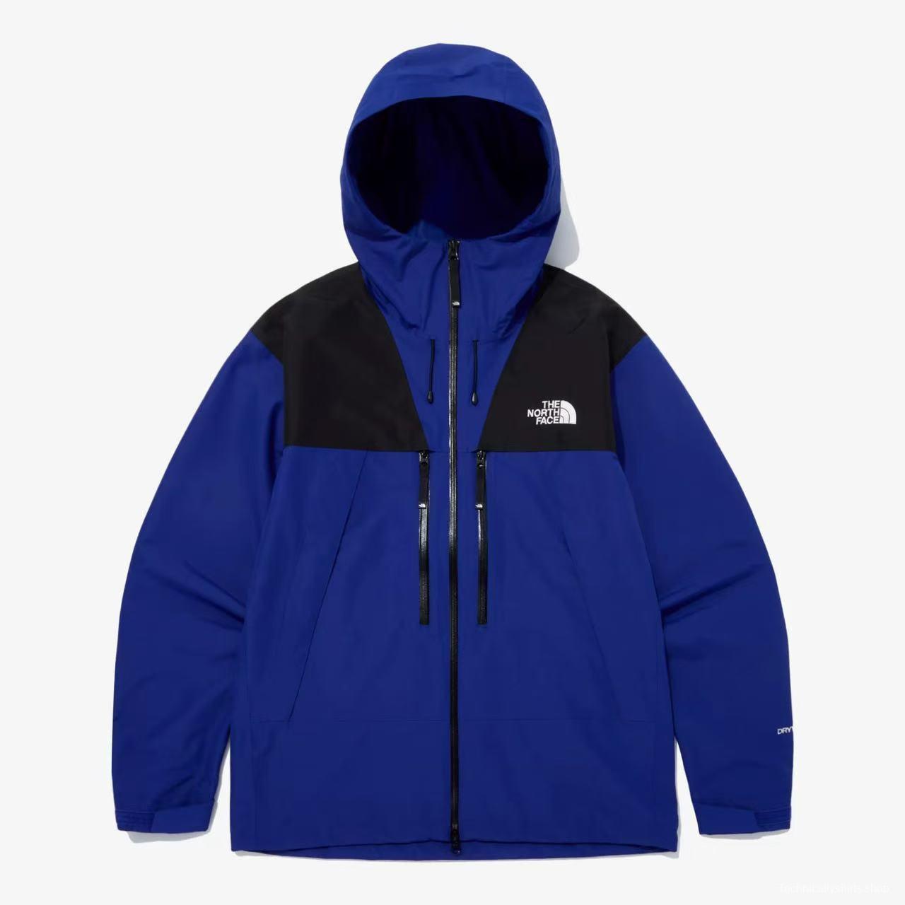 2025 The North Face Summit Series Technical Jacket - Cream/Black Colorblock with Dual-Zip Design