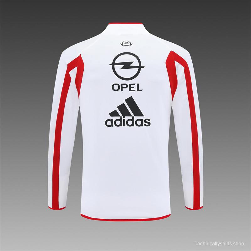 Retro 05/06 AC Milan White Half Zipper Jacket