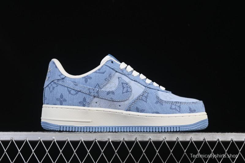Nike Air Force 1 '07 Low LV Collaboration Light Blue Casual Sneakers - YF9511-823