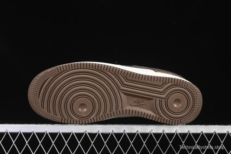 Nike Air Force 1 '07 Low LV Collaboration Military Green Silver Black Casual Sneakers - DK0188-086