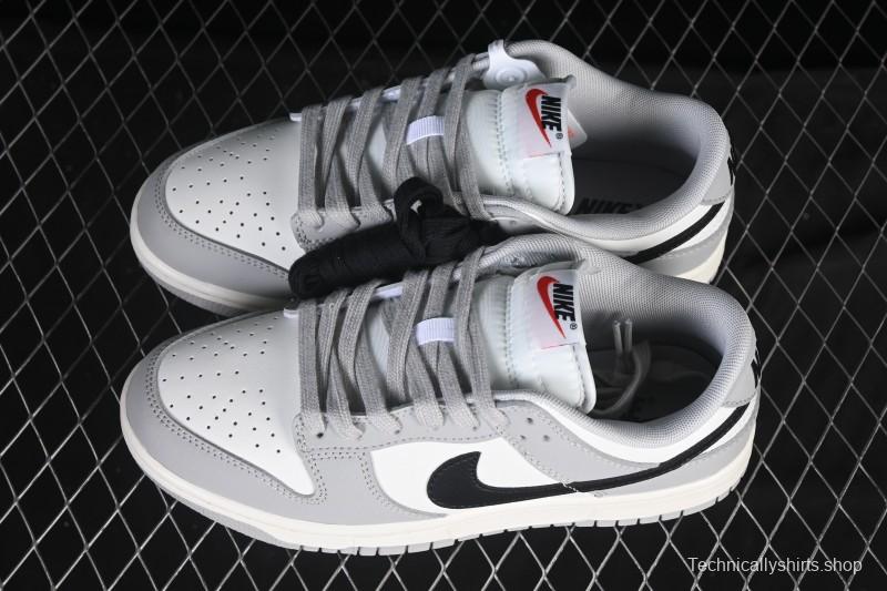 Nike SB Dunk Low White Black Grey Low-Top Casual Skate Shoes - IB3079-101