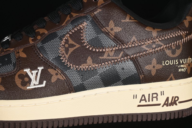 Nike Air Force 1 '07 Low LV Collaboration Coffee Gray Casual Sneakers - SC0601-563