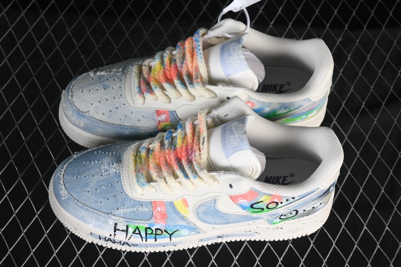 Nike Air Force 1 '07 Low Fantasy Cowboy Hand-Drawn Graffiti Casual Sneakers - CW1888-116