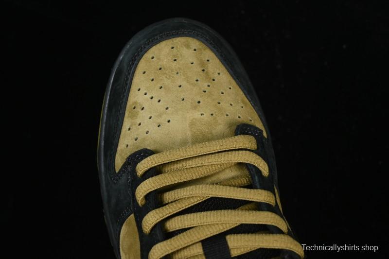 Nike Supreme Dunk SB Dunk Low Brown Yellow Casual Skate Shoes - HQ8487-300