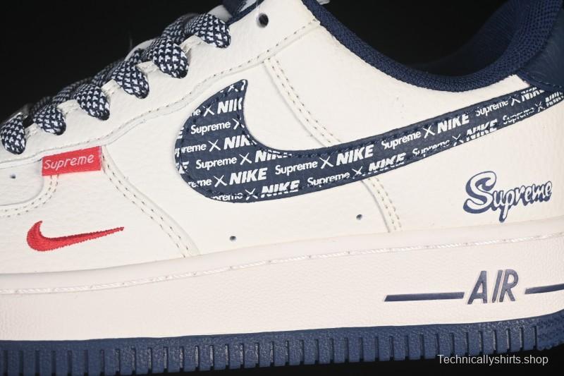 Nike Air Force 1'07 Low Collaboration Beige Camouflage Red Blue Hook Casual Skate Shoes - XD2588-609