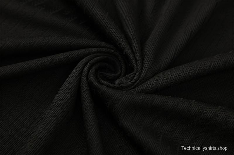 Player Version 25/26 France Black Half Zipper Jacket+Long Pants