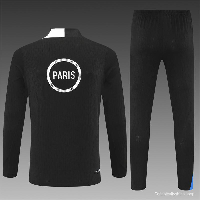 Player Version 25/26 PSG Black T90 Half Zipper Jacket+Long Pants