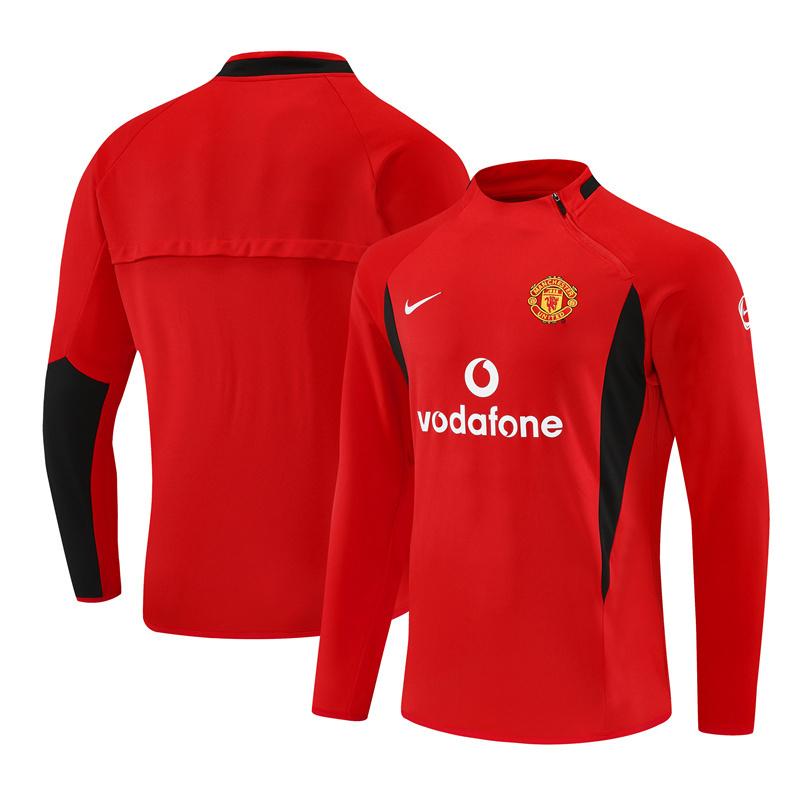 Retro 02/03 Manchester United Red Half Zipper Jacket