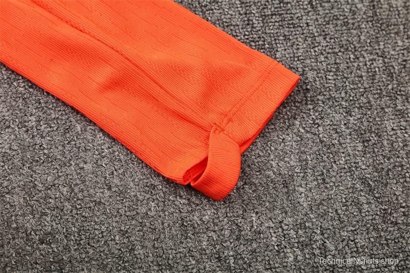 Player Version 25/26 Barcelona Orange T90 Half Zipper Jacket+Long Pants