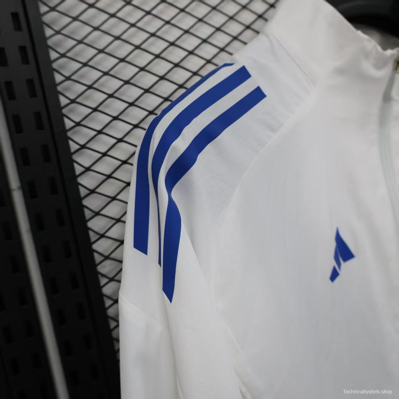 25/26 Real Madrid WHITE Windbreaker (with Inner Lining)