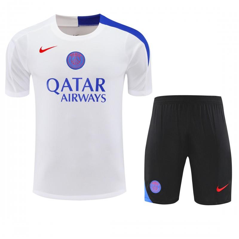 25/26 PSG White Short Sleeve Jersey+Shorts