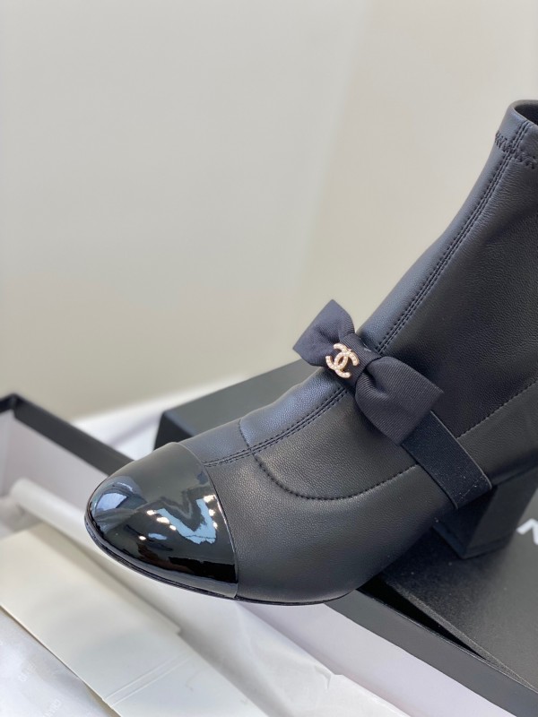 Chanel 2025/SS Autumn Winter Bow Mary Jane Ankle Boots - LY00320