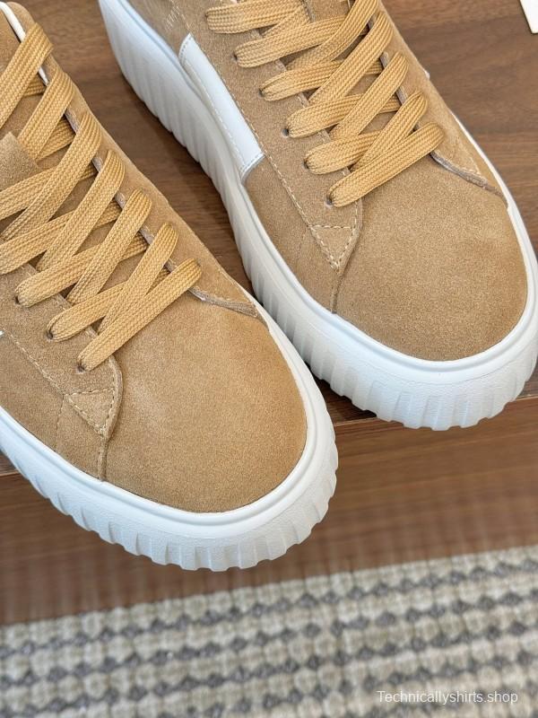 Hogan H-STRIPES Series Couple Thick Sole Biscuit Shoes Airship Shoes Casual Sneakers - AS00310