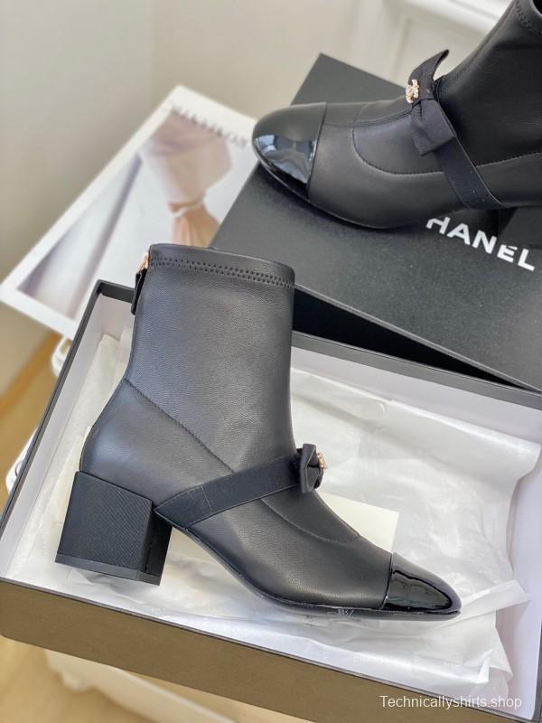 Chanel 2025/SS Autumn Winter Bow Mary Jane Ankle Boots - LY00320