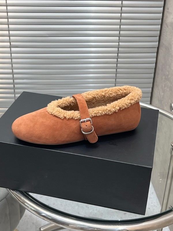 Alaia Fall/Winter 2025 Wool Mary Jane Ballet Flats - KFY00310