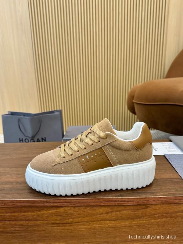 Hogan H-STRIPES Series Couple Thick Sole Biscuit Shoes Casual Sneakers - AS00310