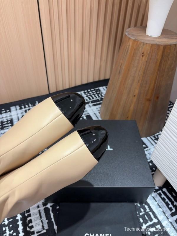 Chanel 2025/SS Quilted Patent Leather Block Heel Elastic Ankle Boots - LY00350