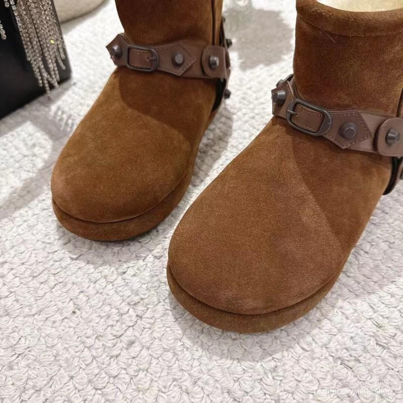 Balenciaga F022 Winter Wool Ankle Boots Snow Boots - F022