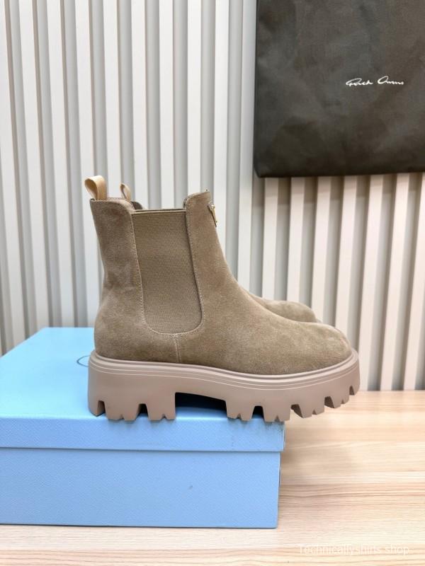 Prada Platform Ankle Boots with Elastic Design - LY0340