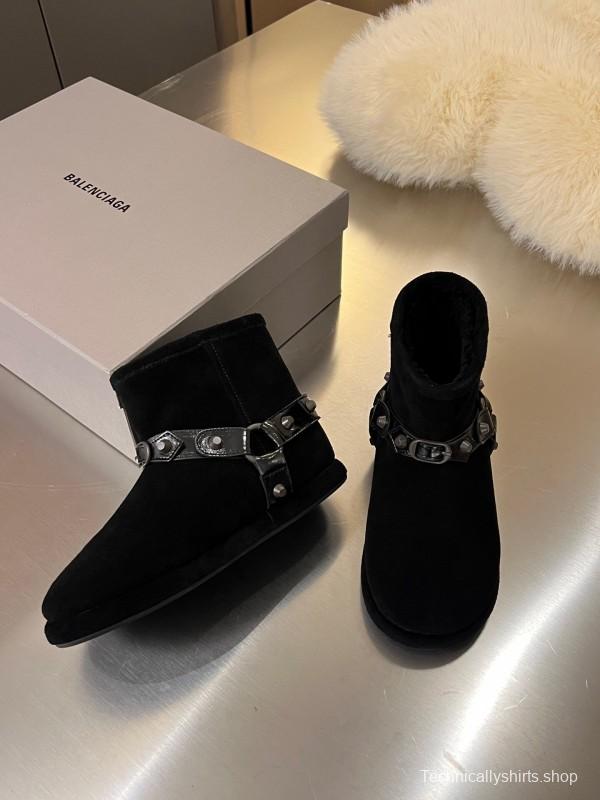 Balenciaga 2025 SS Buckle Rivet Snow Boots - LY00300