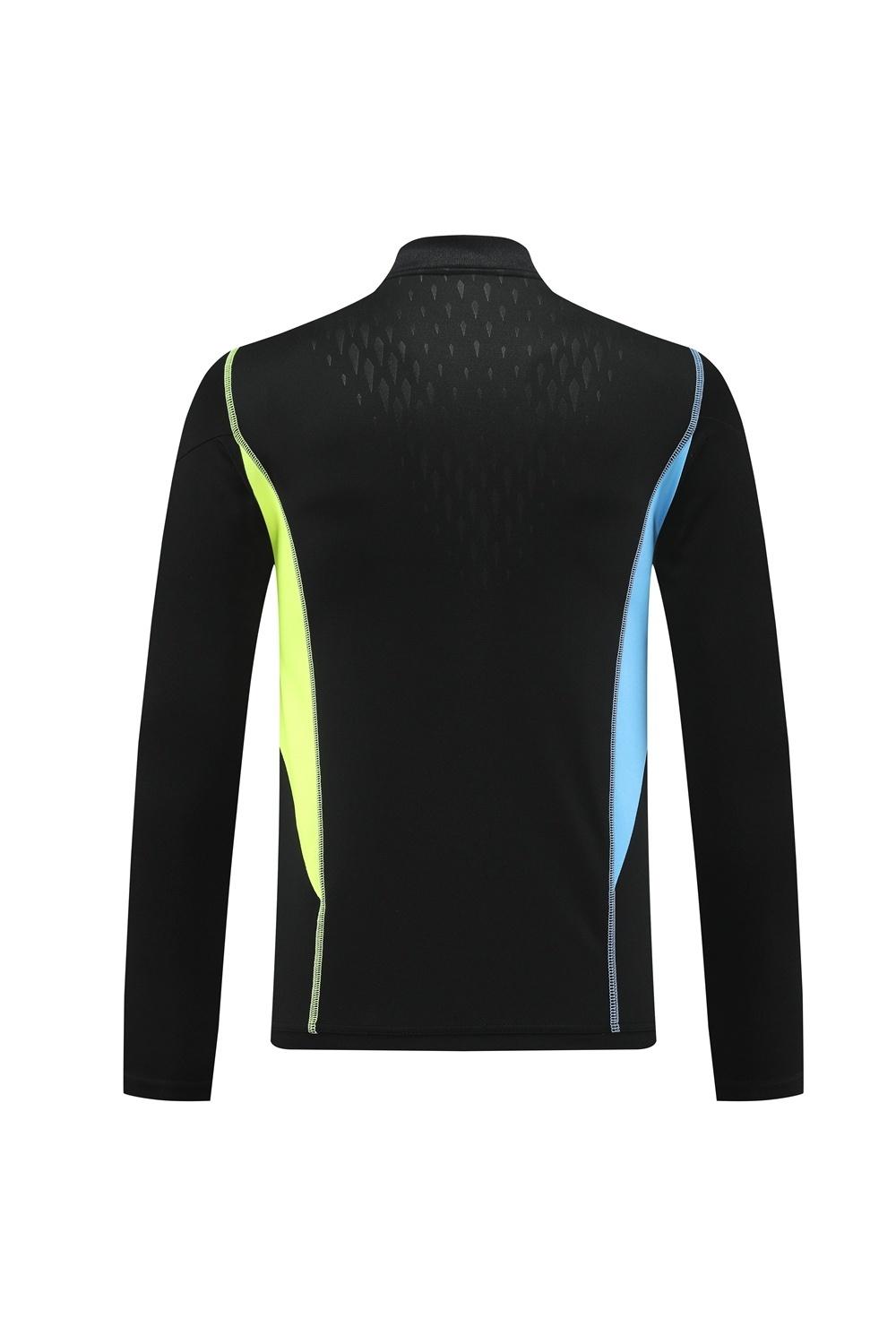 23/24 Arsenal Black S-2XL Half Zipper Jacket+Long Pants