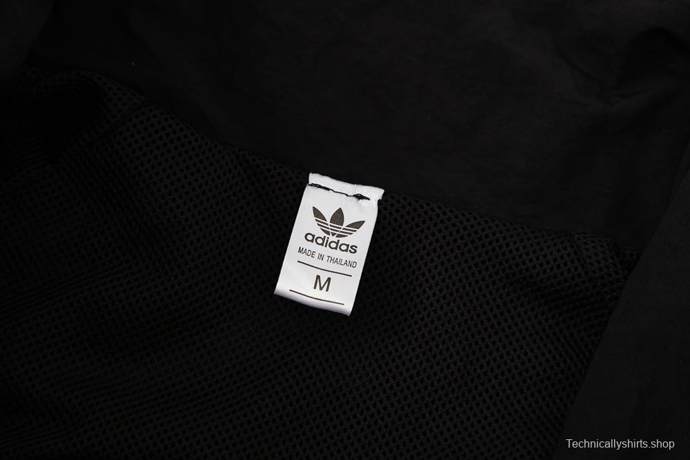 25/26 Manchester United Black Half Zipper Jacket+Long Pants S-3XL