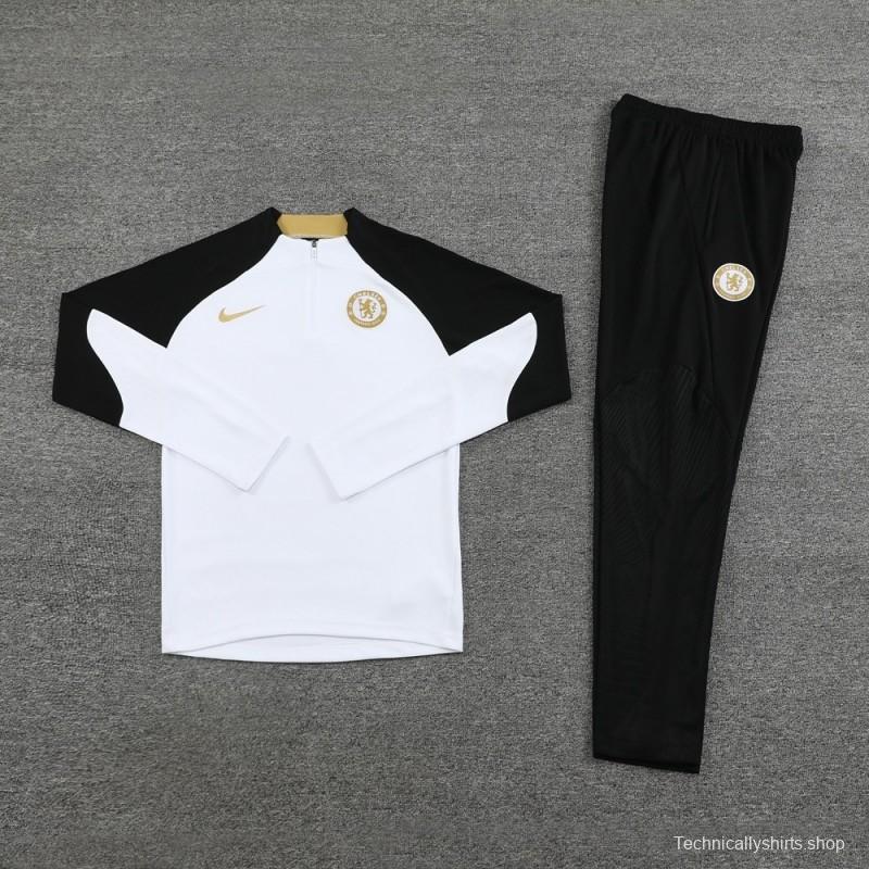 25/26 Chelsea White Half Zipper Jacket+Long Pants