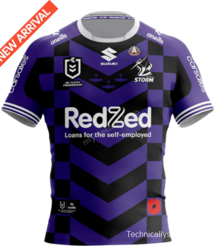 25/26 Melbourne Storm Purple with Black Checkered Chevrons Jersey