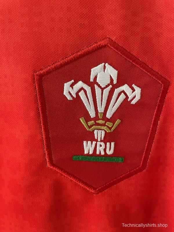 2026 Wales home Red with Vertical Stripe Pattern Jersey