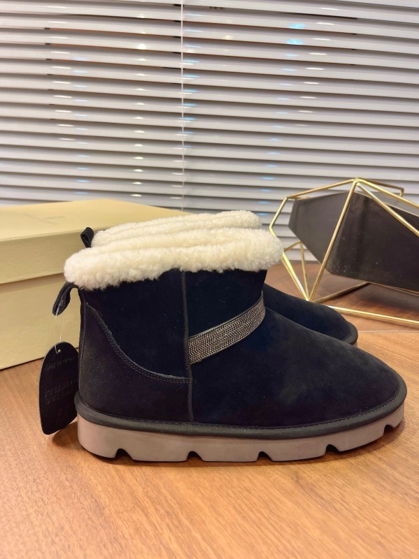 Brunello Cucinelli Winter New Snow Boots Sheepskin Buns Boots - AS00350