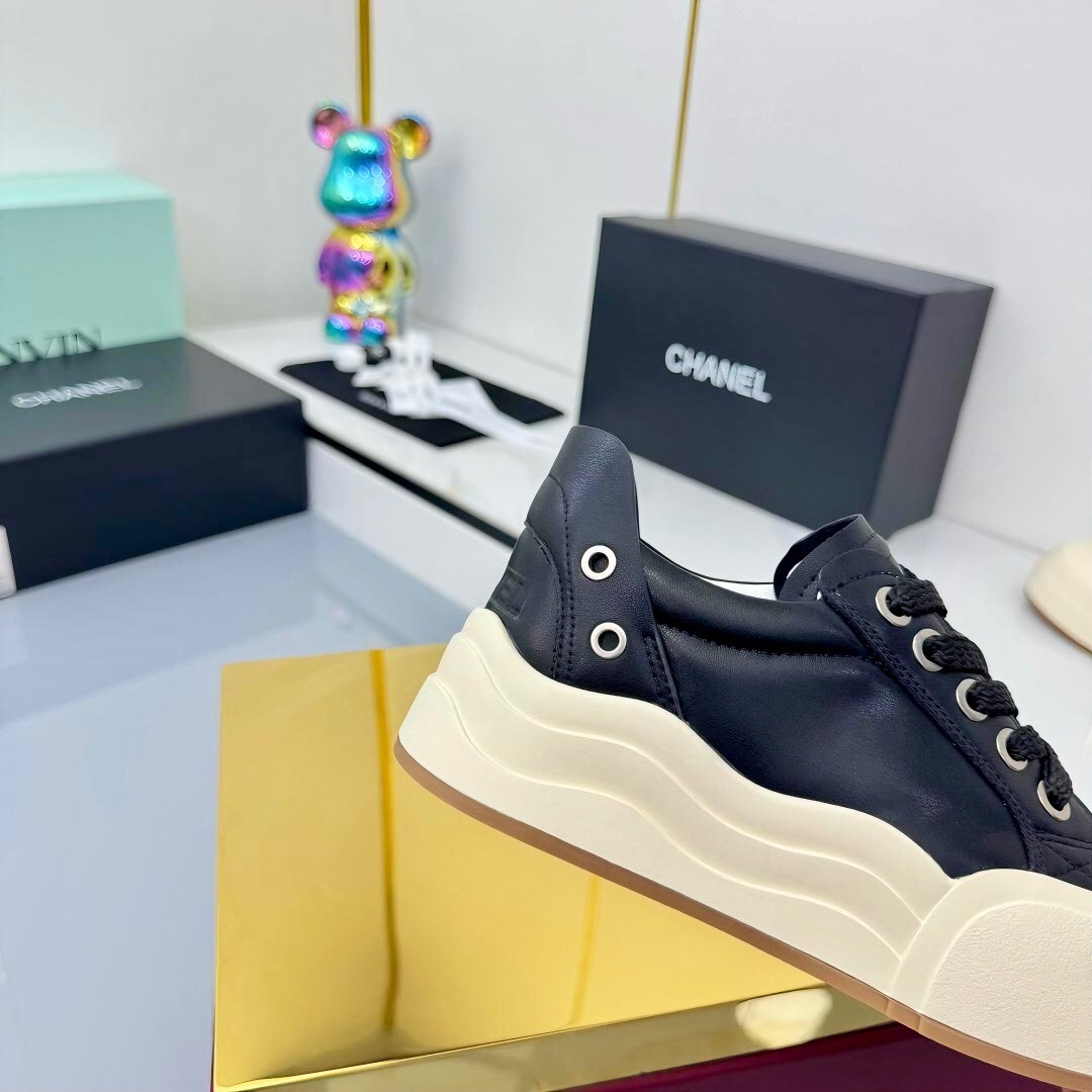 Chanel 2025 SS Loafers Panda Shoes Original Calfskin Casual Sneakers - LY00320