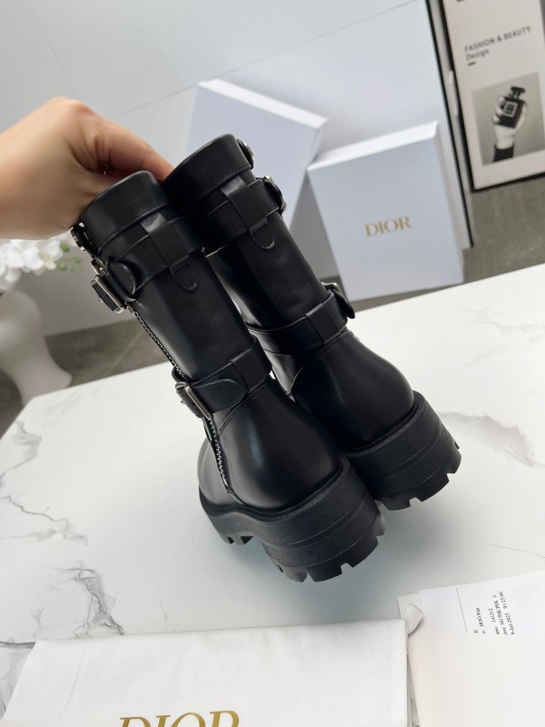 Dior 2025 SS Retro British Style Brogue New Knight Boots - LY00400