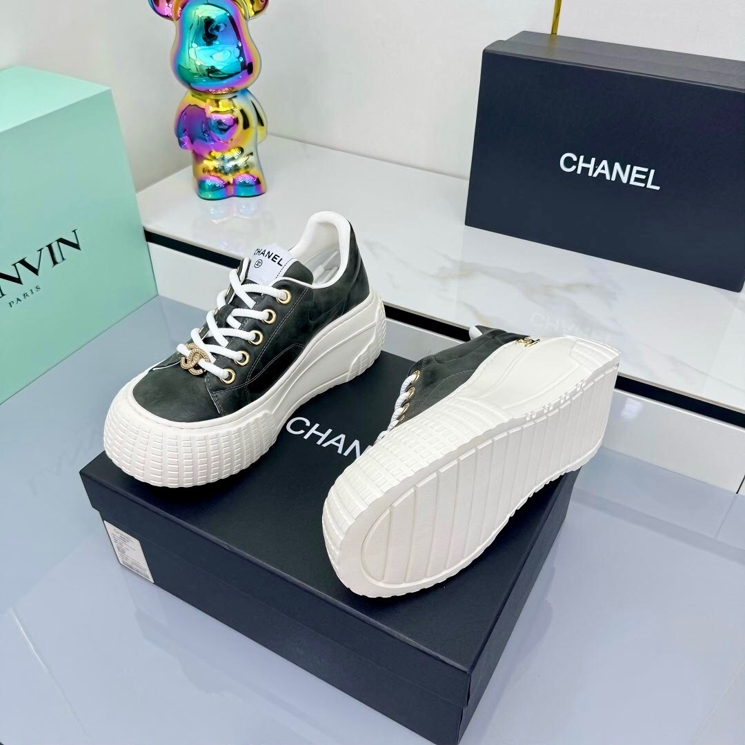 Chanel 2025 SS Loafers Panda Shoes Original Calfskin Casual Sneakers - LY00330