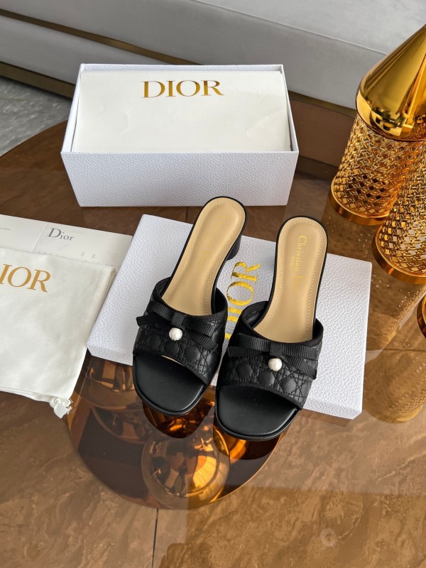 Dior Dway High Heel Sandals with Embroidered Logo - LY00270
