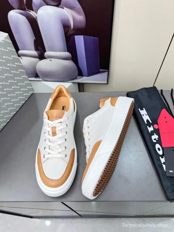 Kiton 2025 SS Tie-Detail Old Money Style Casual Men's Shoes - KFY00320