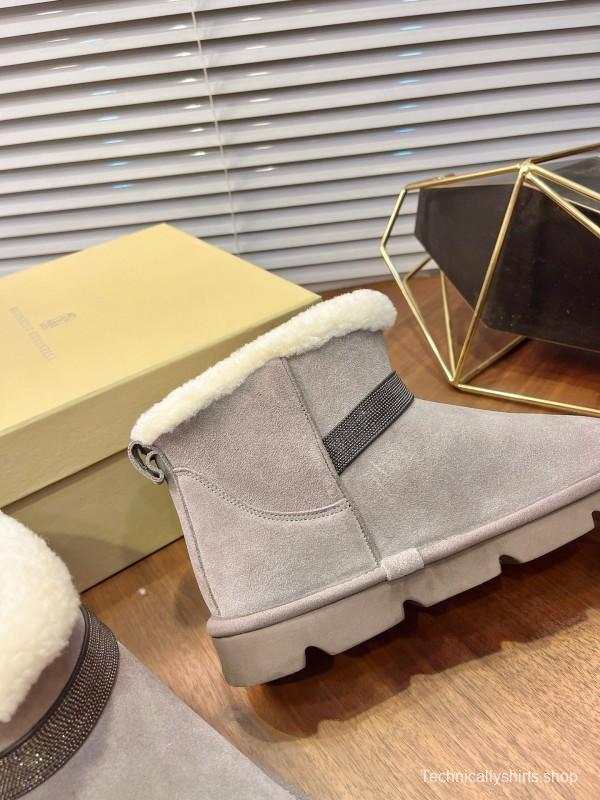 Brunello Cucinelli Winter New Snow Boots Sheepskin Buns Boots - AS00350