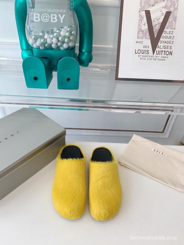 Marni 2025/SS Mule Shoes with Pony Hair - LY00