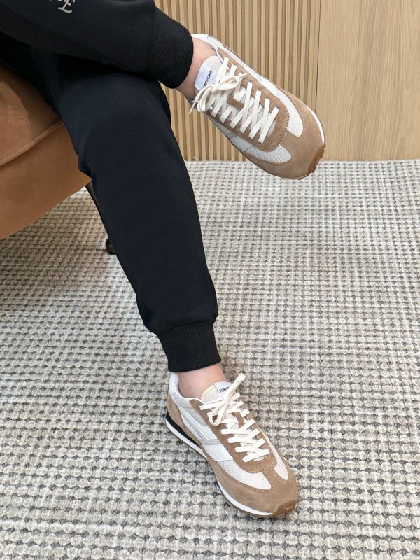 TOM FORD 2025 Spring Summer Fashion Casual Shoes with Classic Color Blocking and Imported Leather Insole - AS00350