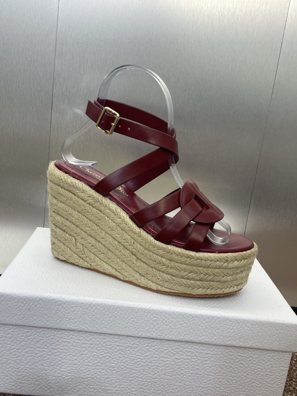 Dior D-Club Jelly Color Hollow Layered Cross Strap Platform High Heel Women Shoes - KFY00290